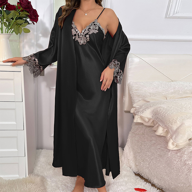 Robe Silk Women - Gaun Camisole Midi Musim Gugur Musim