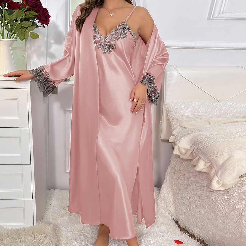 Gaun Camisole Midi Musim Gugur - Robe Silk Women ulasan dan harga